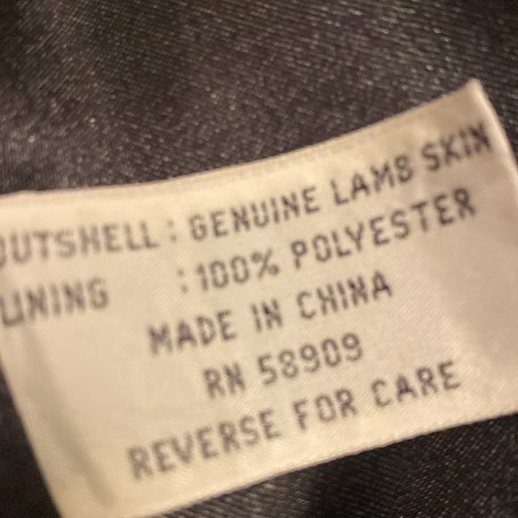 Preston & York Lambskin Black Leather Mid Length Coat size Large - Picture 7 of 16